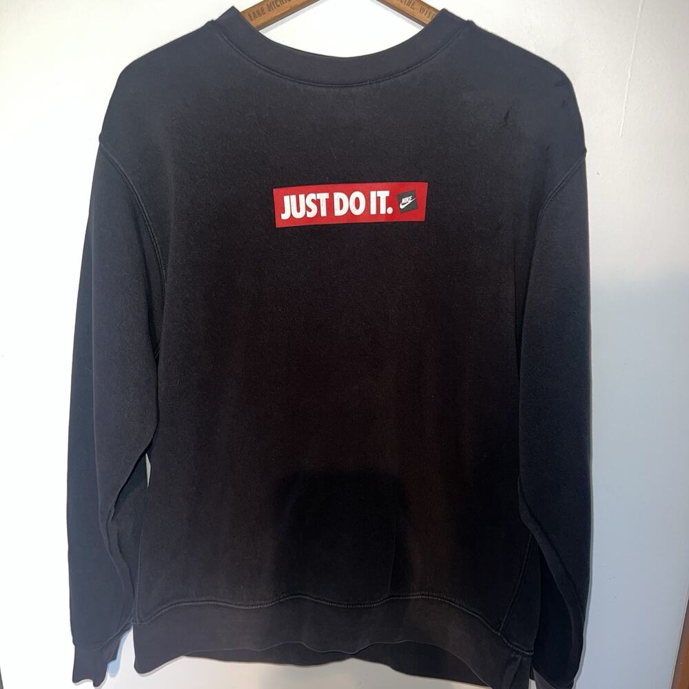 Nike Men’s Just Do It Crewneck Sweatshirt Small Vintage Black Tag Crew Neck